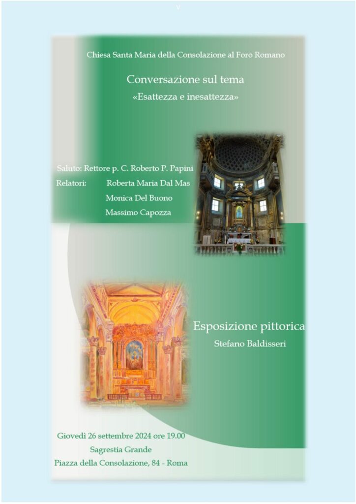 Locandina chiesa Santa Maria della consolazione_26 Sept 2024